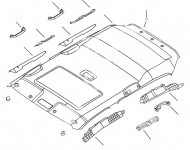 Обивка потолка с люком Geely GC6
